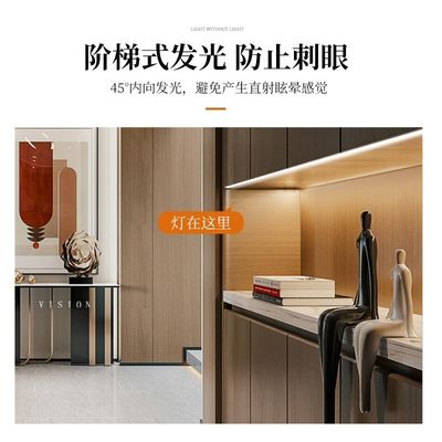 LED dolap ışıkları sensörlü Alüminyum dolap LED ışık şeridi ayarlanabilir renk sıcaklığı ile