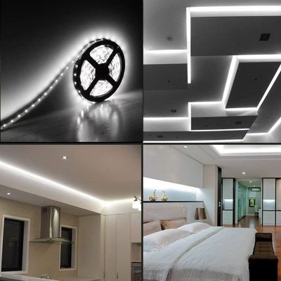 Esnek LED Çizgi Işıklar 600 Birim LED Çizgiler Su geçirmez 12 Volt LED Işık Çizgileri Paketi 16.4ft/5m Tatil Ev Partisi İç Açık Dekorasyon Su geçirmez Beyaz 1 Paket