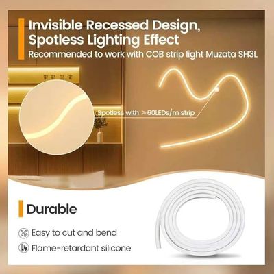 Dış Su geçirmez 12/24V Silikon LED Işık Çubuğu Ev Dekoru Neon LED Çubuğu Işıklar Beyaz 16.4ft/5m Neon Işık Çubuğu 12V Silikon Su geçirmez Esnek LED Neon İp Işıkları Yatak Odası Festivali için