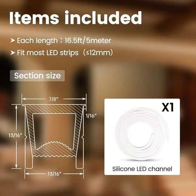 Dış Su geçirmez 12/24V Silikon LED Işık Çubuğu Ev Dekoru Neon LED Çubuğu Işıklar Beyaz 16.4ft/5m Neon Işık Çubuğu 12V Silikon Su geçirmez Esnek LED Neon İp Işıkları Yatak Odası Festivali için