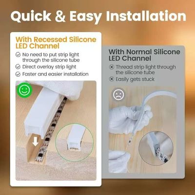 Dış Su geçirmez 12/24V Silikon LED Işık Çubuğu Ev Dekoru Neon LED Çubuğu Işıklar Beyaz 16.4ft/5m Neon Işık Çubuğu 12V Silikon Su geçirmez Esnek LED Neon İp Işıkları Yatak Odası Festivali için