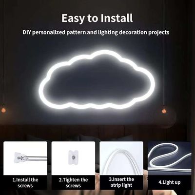 16.5FT / 5 Meter Lekesiz Silikon LED Kanal Sistemi Sütlü Beyaz Kapaklı Esnek Tüp 12mm Su geçirmez LED Şerit Işığı için Daha Geniş Yol USC7 WW