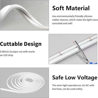 16.5FT / 5 Meter Lekesiz Silikon LED Kanal Sistemi Sütlü Beyaz Kapaklı Esnek Tüp 12mm Su geçirmez LED Şerit Işığı için Daha Geniş Yol USC7 WW