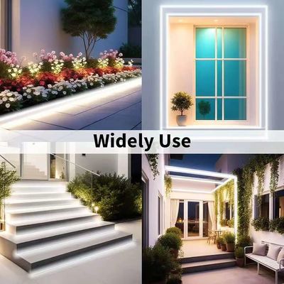 16.5FT / 5 Meter Lekesiz Silikon LED Kanal Sistemi Sütlü Beyaz Kapaklı Esnek Tüp 12mm Su geçirmez LED Şerit Işığı için Daha Geniş Yol USC7 WW