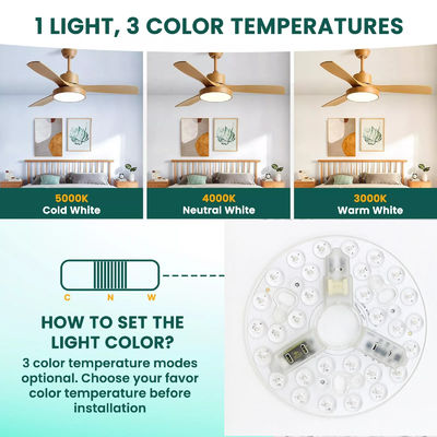 ERP Rosh LED Modülleri 5CCT 12W/18W/24W DIP Değiştirme Tavan Işığı Fan Witch Power ile LED Modülü Değiştirir