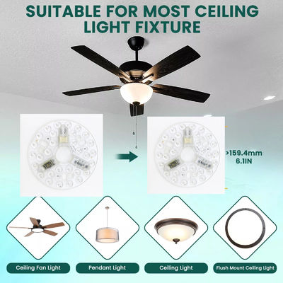 ERP Rosh LED Modülleri 5CCT 12W/18W/24W DIP Değiştirme Tavan Işığı Fan Witch Power ile LED Modülü Değiştirir