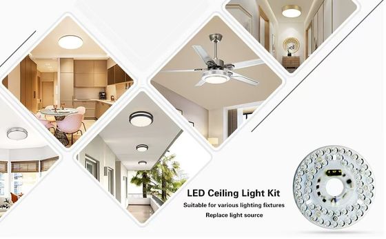 5CCT 18W/24W DIP Değiştirici Cadı Gücüyle Tavan Işık Ventilatörü LED Modülü 120V Tavan Ventilatörü Panel Retrofit Kit DOB Modülleriyle