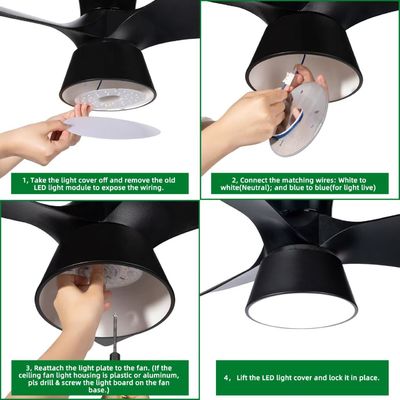 5CCT 18W/24W DIP Değiştirici Cadı Gücüyle Tavan Işık Ventilatörü LED Modülü 120V Tavan Ventilatörü Panel Retrofit Kit DOB Modülleriyle
