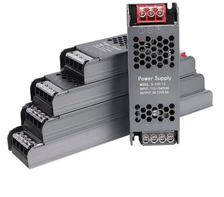 Ultra ince ve ince güç kaynağı 12V / 24V 60W 100W 150W Led Sürücü Değiştirme Güç kaynağı Led Şerit Işık Teneke Kutusu için