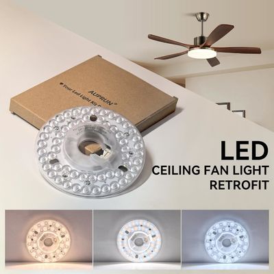 4.92 ¢ Evrensel Tavan Fan Led Işık Tavan Fan Fırlatma Montaj Tavan Işığı, 18W 3CCT 3000K 4000K 6000K 1500LM CRI90 Hampton Bay Harbor Breeze Hunter için Dimmable Affordable Çözüm