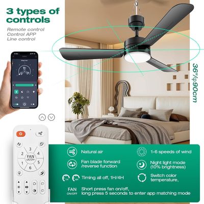 Işıklı tavan fanları, 36 inçlik LED fan lambası Kanca ile asılı,Kanca Tipi Tavan Fanı,Plug in Ceiling Fan Light,40W,3000-6500k,Uzak Kumanda,Portable Fan for Camping Bed,Patios,(Black)N DFFFFFN`