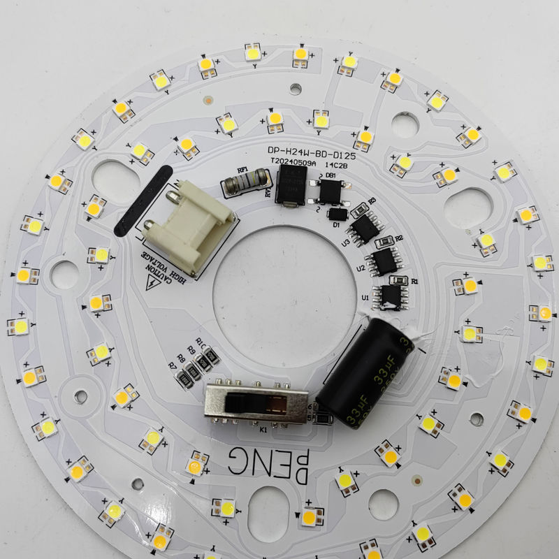 Dia125mm 4.9 inç 24W LED Tavan Fan Light Retrofit Kit Tavan Işığı Değiştirme Kiti 5CCT 3000K 3500K 4000K 5000K 6000K Düzenlenebilir 12W 18W 24W Değiştirici, 2800LM 120V ETL 2 4 Watt