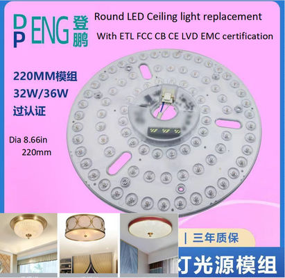 220mm ayarlanabilir yuvarlak LED tavan ışığı 120v Alüminyum PCB BOARD Çember PCBA Tavan ışığı için