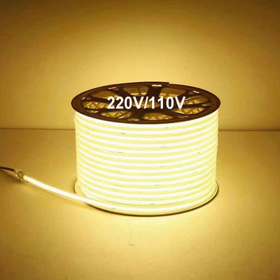110V 220V Su geçirmez COB PVC yapıştırıcı ile LED ışık şeridi özelleştirilebilir Mavi / Buz Mavi / Beyaz / Yeşil / Mor / Altın / Pembe